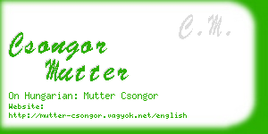 csongor mutter business card